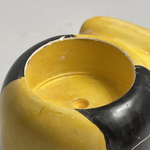 Small Yellow Soapstone Elephant Candle Holder Cute Boho Decor 4 Inches - Picture 7 of 9